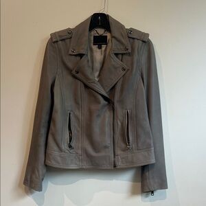 Banana Republic Taupe Leather Jacket